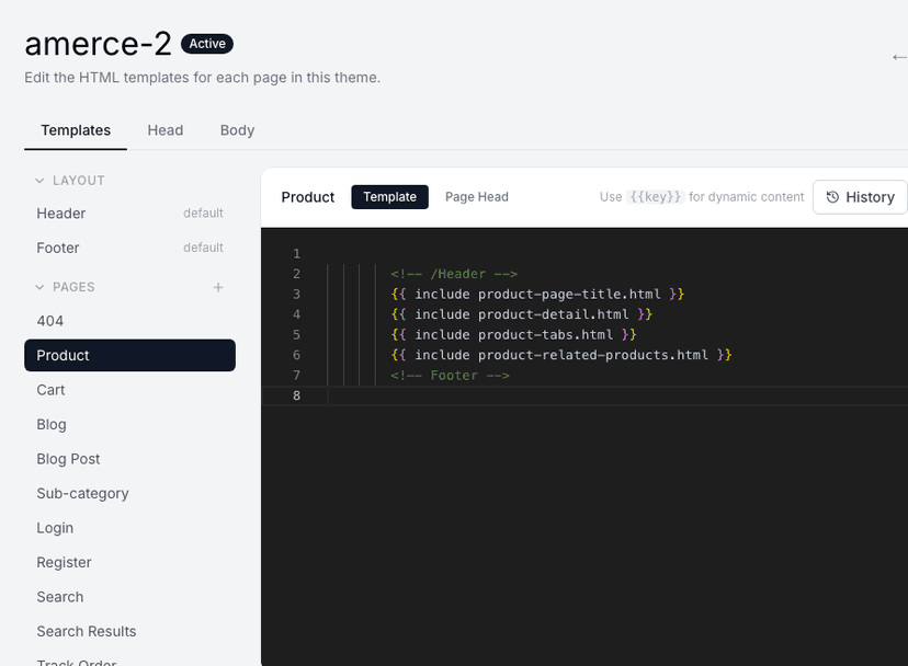 Customizable storefront feature